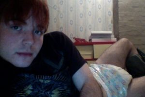 Damien Michael Turner in an Obviously Wet Baby Diaper