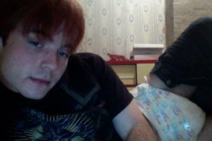 Damien Turner Showing Off His Baby Diaper